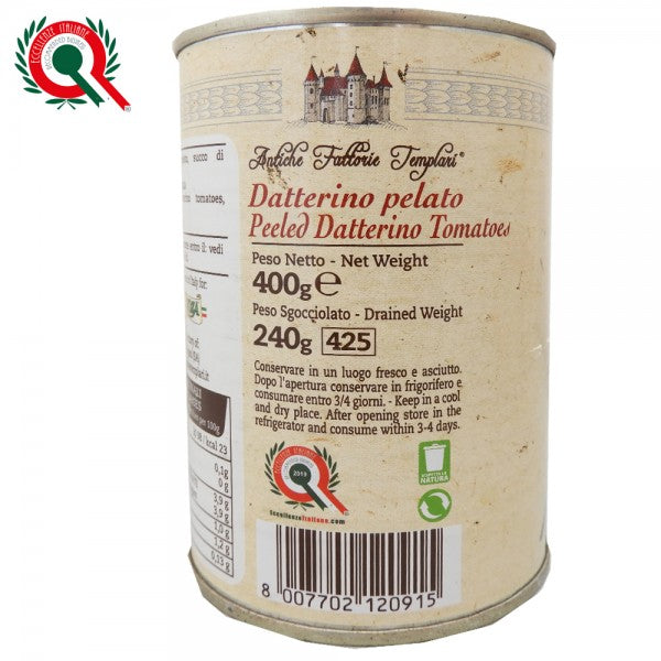 Tomate cerise Datterino pelée 400g - Antiche Fattorie Templari