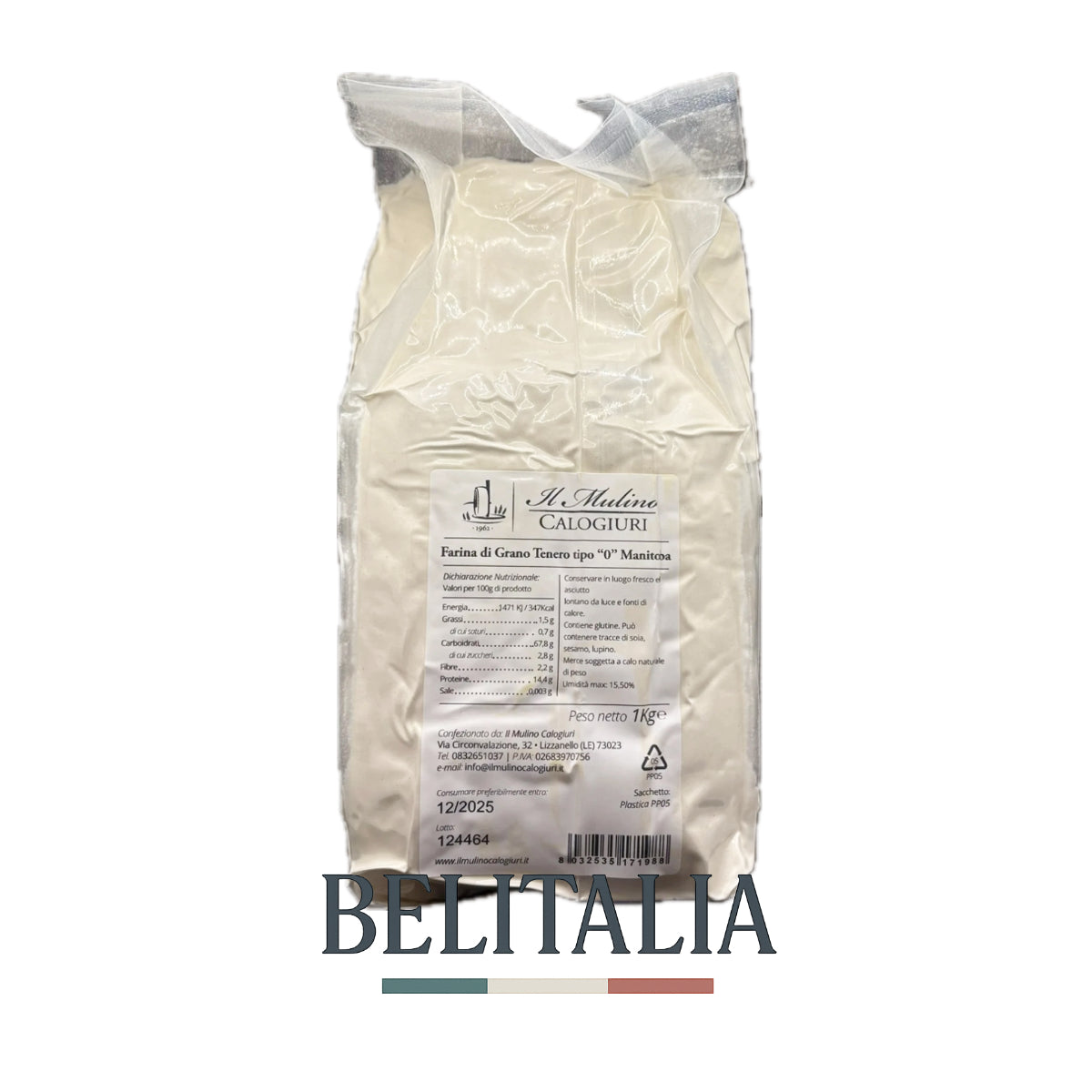 Farine de blé tendre Manitoba 1kg - Il Mulino Calogiuri