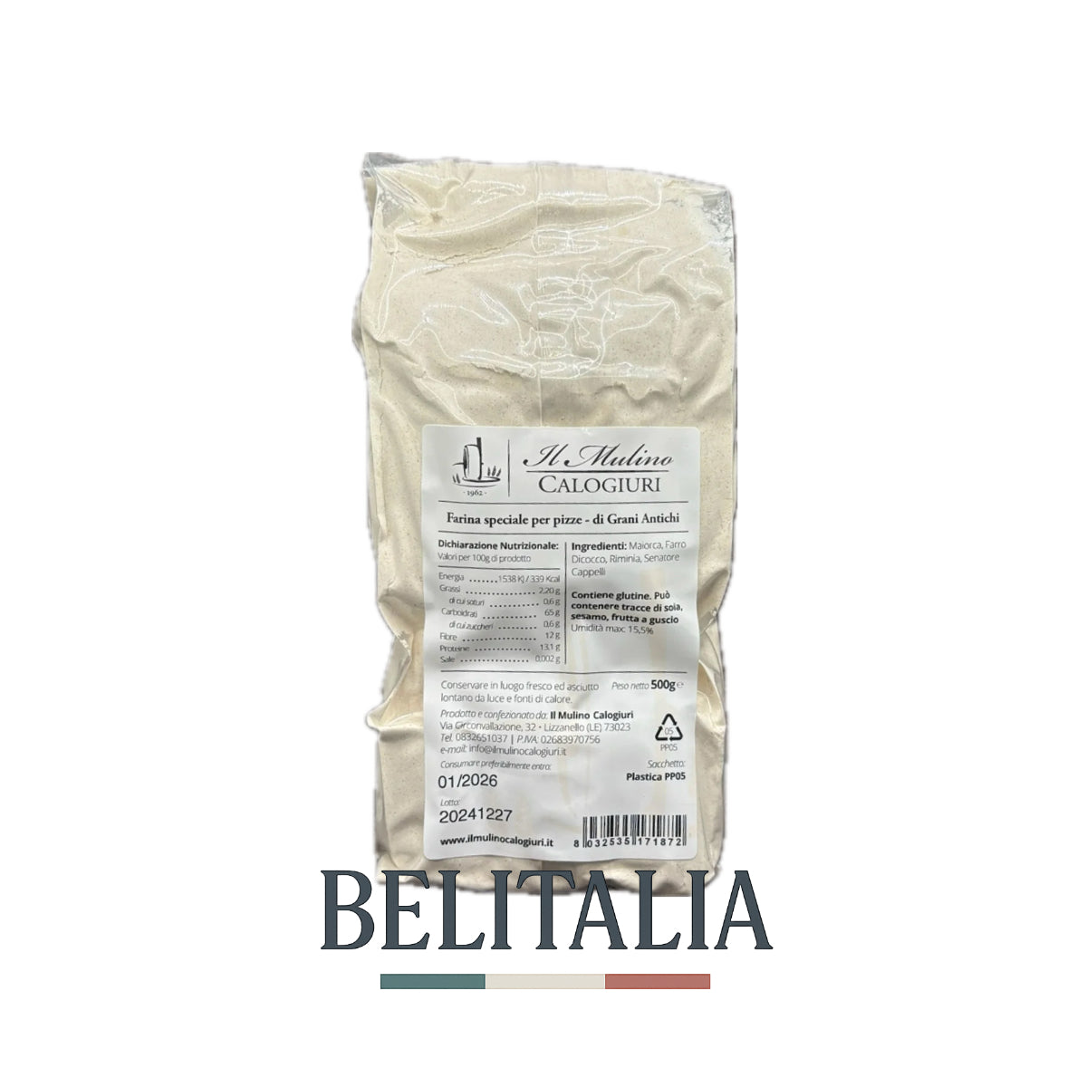 Farine mix de céréales anciennes pour pizzas 500g - Il Mulino Calogiuri