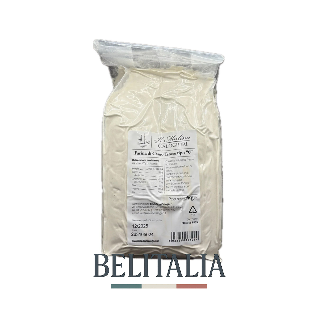 Farine de blé tendre type "0" 5kg - Il Mulino Calogiuri