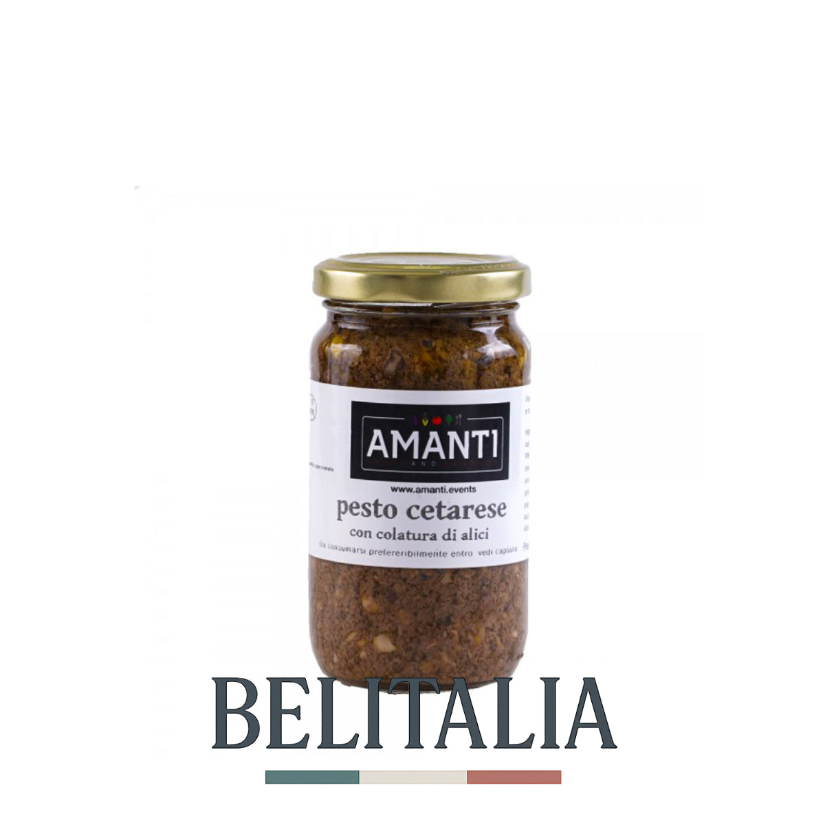 Pesto Cetarese avec Colatura d'anchois 200 g - Amanti Food