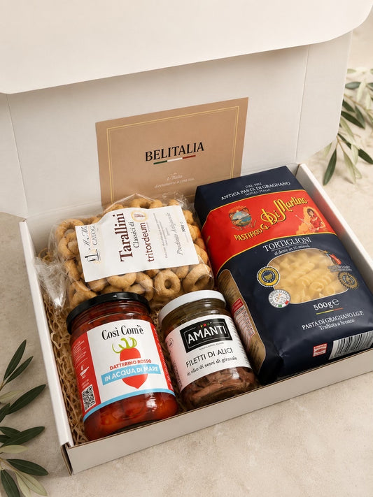Box Tortiglioni aux tomate datterino à l'eaux de mer et anchois