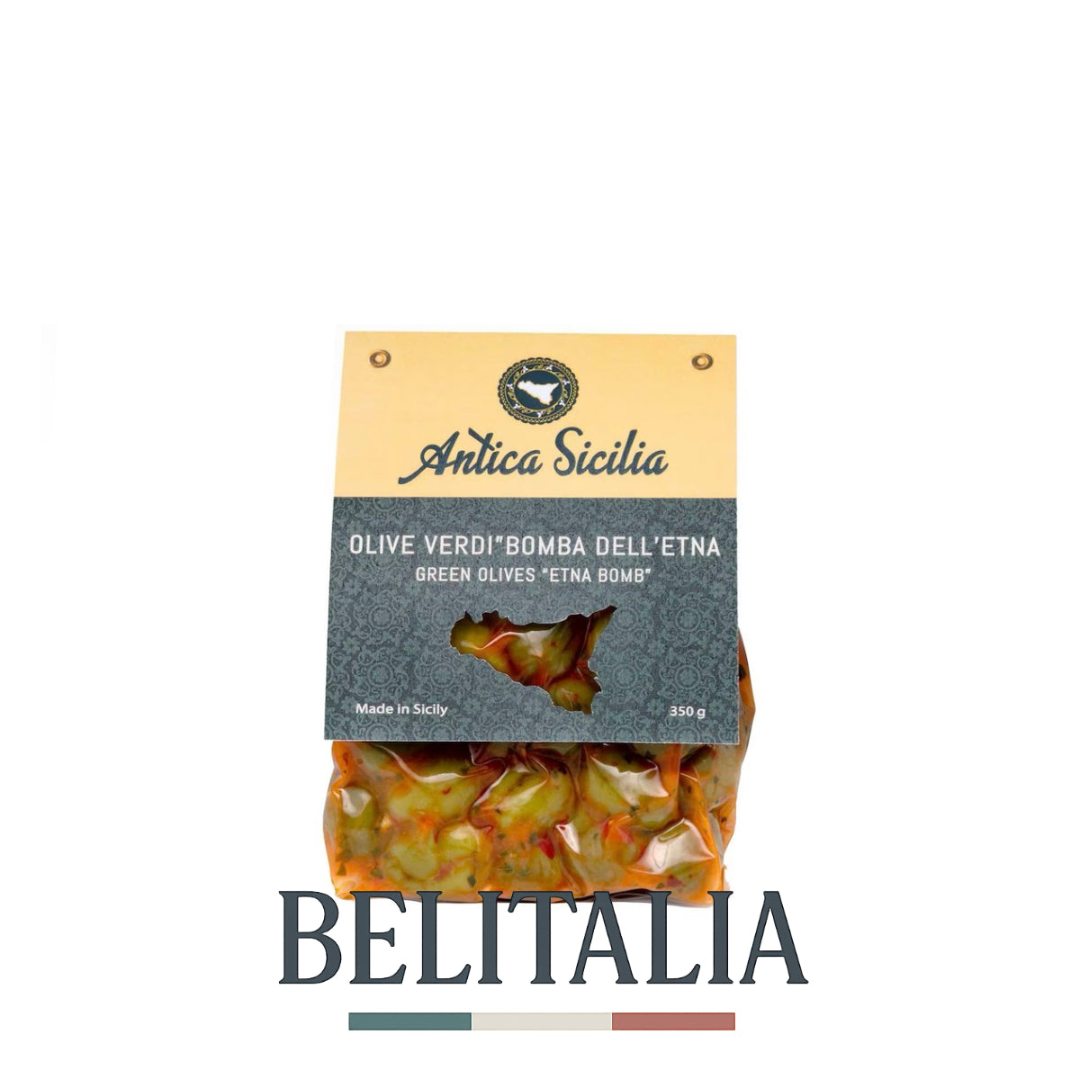 Olives vertes "Bombe de l'Etna" 350g - Antica Sicilia