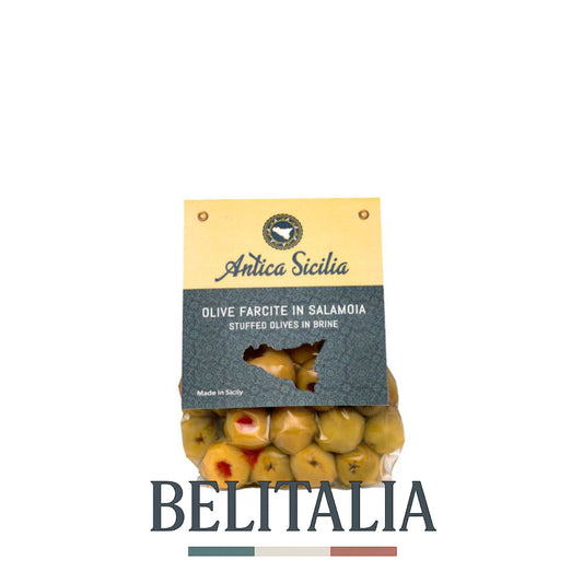Olives farcies en saumure 350g - Antica Sicilia