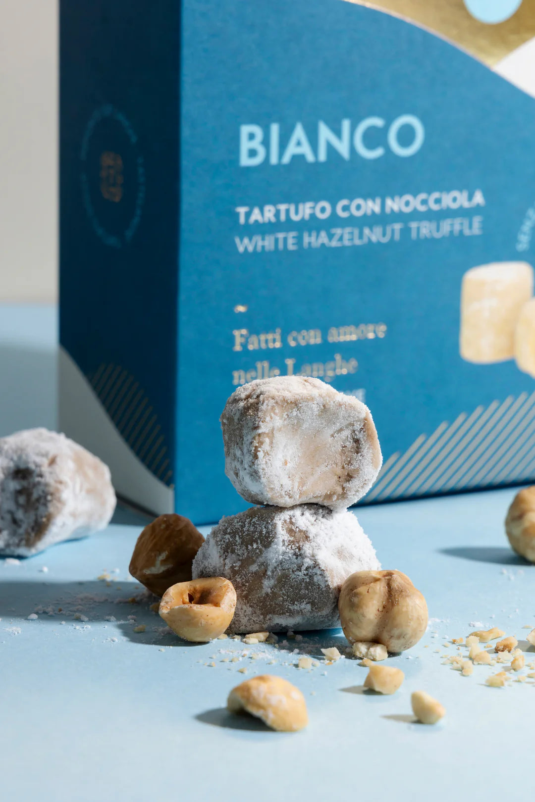 Truffes au chocolat blanc aux noisettes IGP du Piémont 110g - Tastelanghe