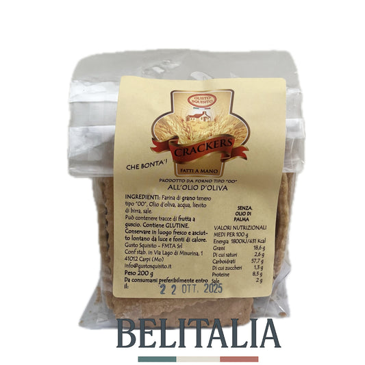 Crackers à l'huile d'olive 200g - Gusto Squisito