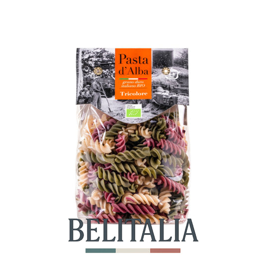 Fusilli de riz tricolore bio sans gluten 250g - Pasta d'Alba