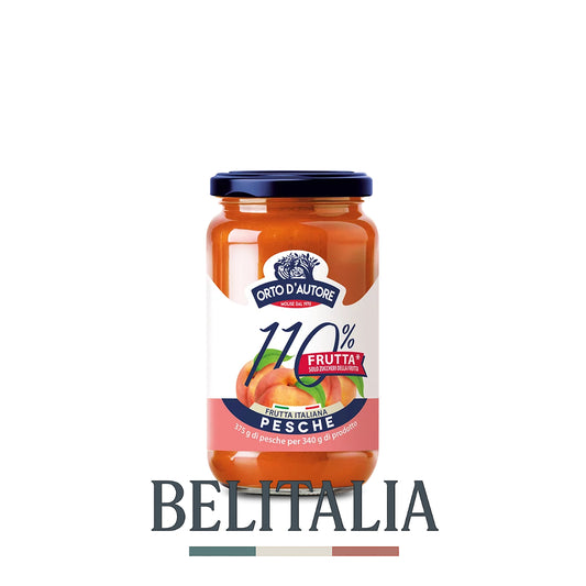Confiture de pêches 110% fruits 340g - Orto d'Autore