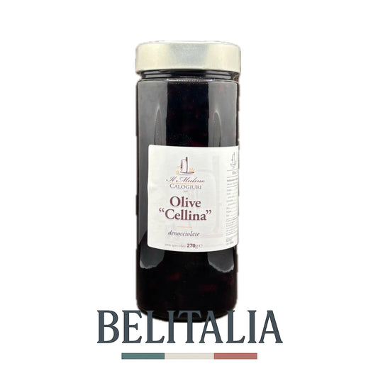 Olives Celline dénoyautées 270g - Il Mulino Calogiuri