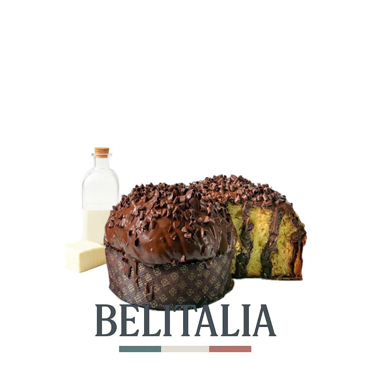 Panettone artisanal au lait de bufflonne, beurre - Crème au chocolat au lait 1,2kg - La Torraca