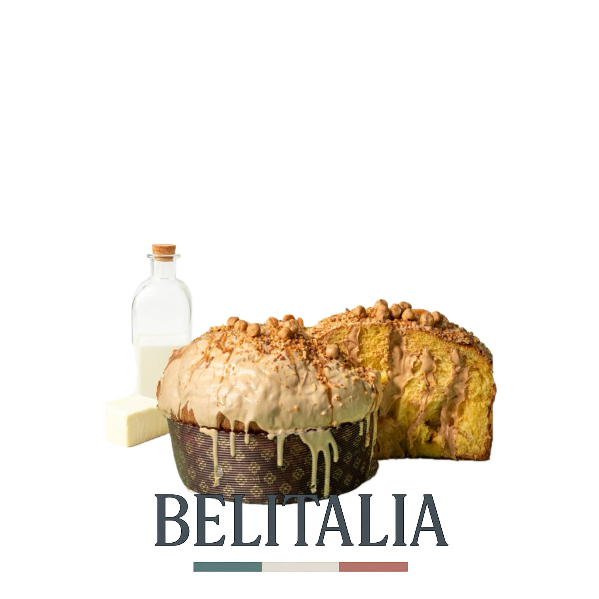 Panettone artisanal au lait de bufflonne, beurre - Crème aux noisettes 1,2kg - La Torraca