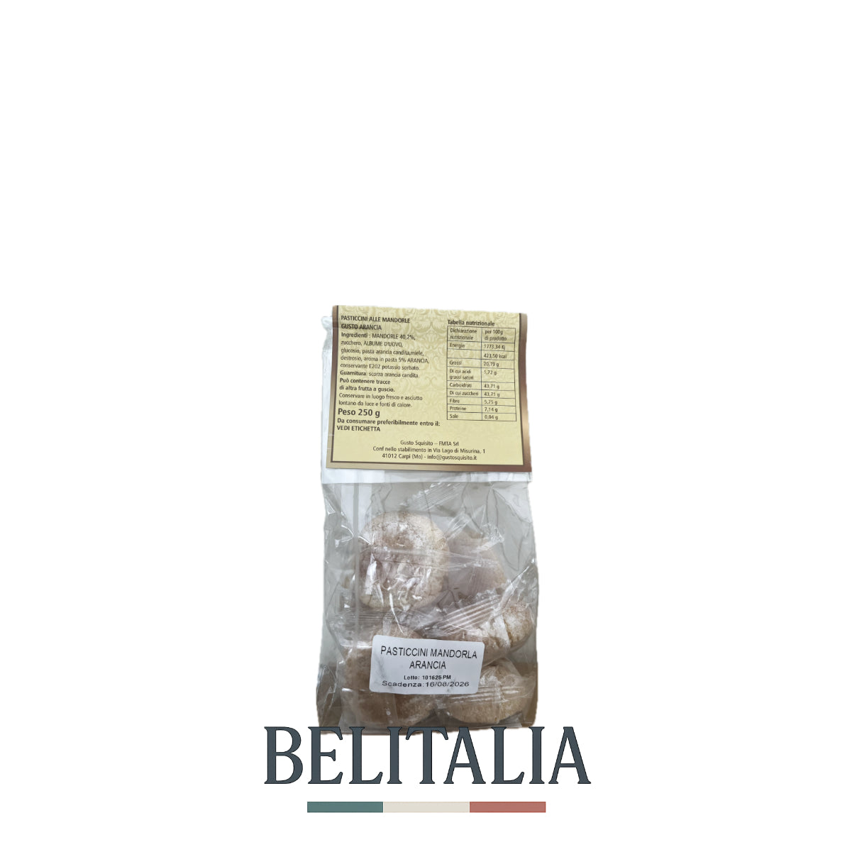 Pâtisseries aux amandes et orange 250g - Gusto Squisito