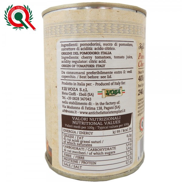 Tomate cerise pelée 400g - Antiche Fattorie Templari