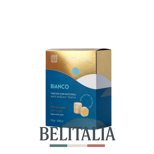 Truffes au chocolat blanc aux noisettes IGP du Piémont 110g - Tastelanghe