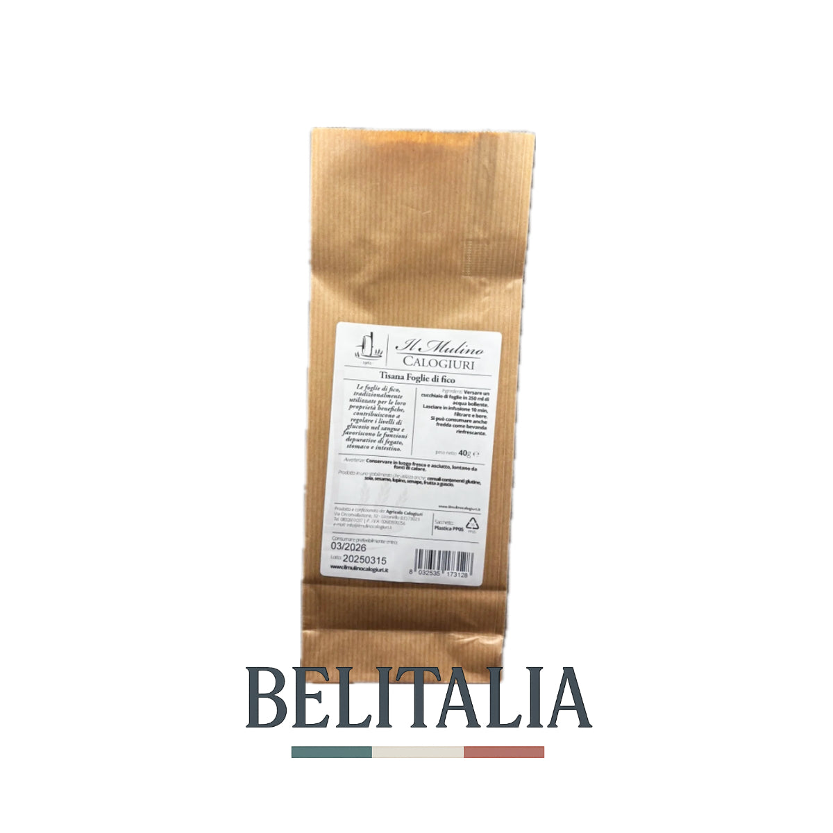 Tisane de feuilles de figue 40g - Depurative - Il Mulino Calogiuri