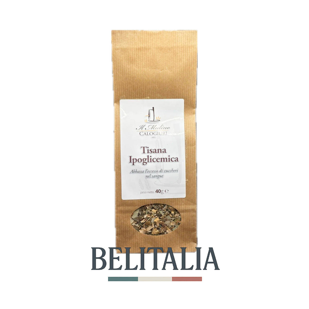 Tisane hypoglycémiante 40g - Baisse le sucre dans le sangue - Il Mulino Calogiuri
